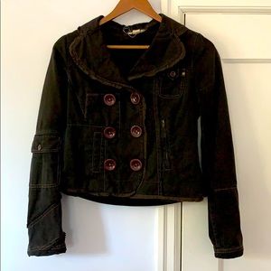 TWA Anthropologie thick gray cotton jacket 4